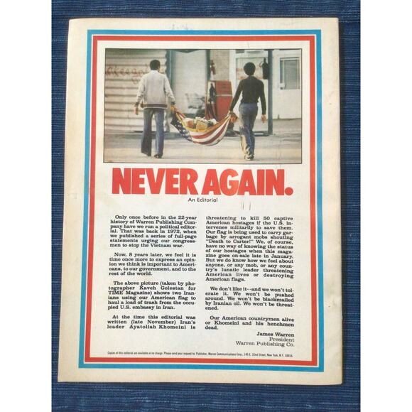 Vampirella #86 April 1980 Warren Magazine, Bruce Jones, Fleischer, Cuti ~868A - Picture 2 of 2